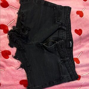Banana Republic Black Frayed Denim Shorts